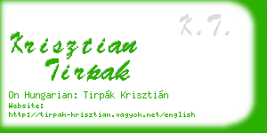 krisztian tirpak business card